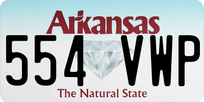 AR license plate 554VWP