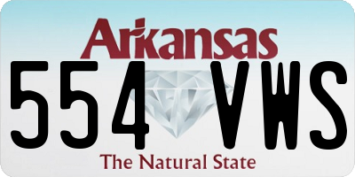 AR license plate 554VWS