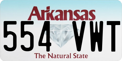 AR license plate 554VWT
