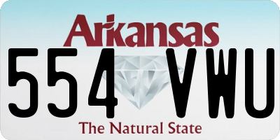 AR license plate 554VWU