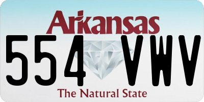 AR license plate 554VWV