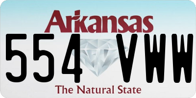 AR license plate 554VWW