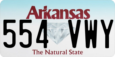 AR license plate 554VWY