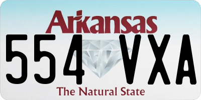 AR license plate 554VXA