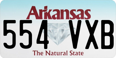 AR license plate 554VXB