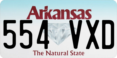 AR license plate 554VXD