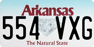 AR license plate 554VXG