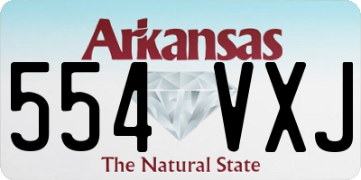 AR license plate 554VXJ