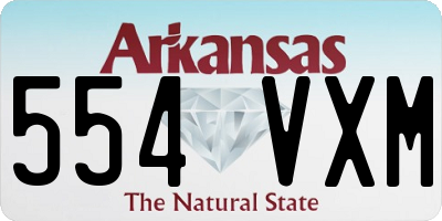 AR license plate 554VXM