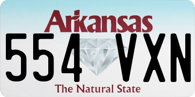 AR license plate 554VXN