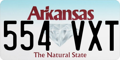 AR license plate 554VXT