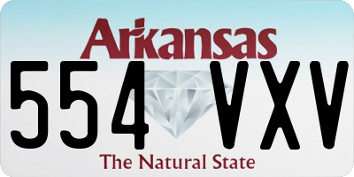 AR license plate 554VXV