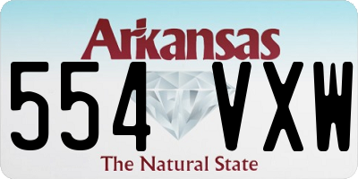 AR license plate 554VXW