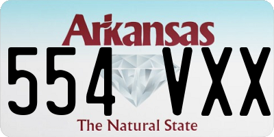 AR license plate 554VXX