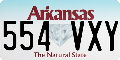 AR license plate 554VXY