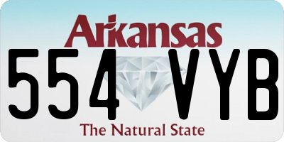 AR license plate 554VYB