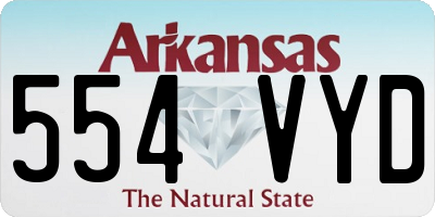 AR license plate 554VYD