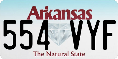 AR license plate 554VYF