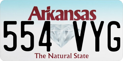 AR license plate 554VYG