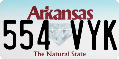 AR license plate 554VYK