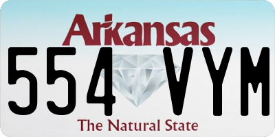 AR license plate 554VYM