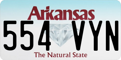 AR license plate 554VYN
