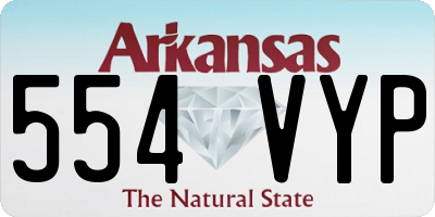 AR license plate 554VYP