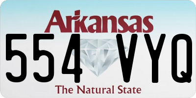 AR license plate 554VYQ