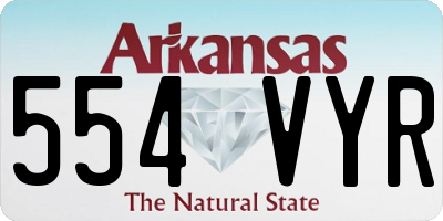 AR license plate 554VYR