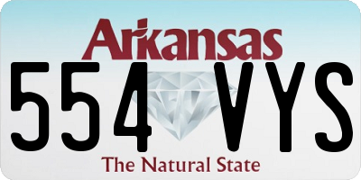 AR license plate 554VYS