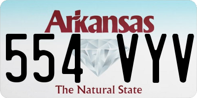 AR license plate 554VYV