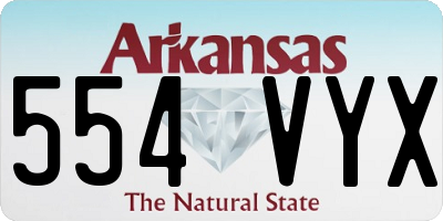 AR license plate 554VYX