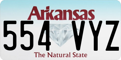AR license plate 554VYZ