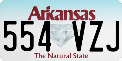 AR license plate 554VZJ