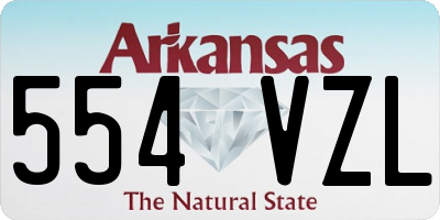 AR license plate 554VZL