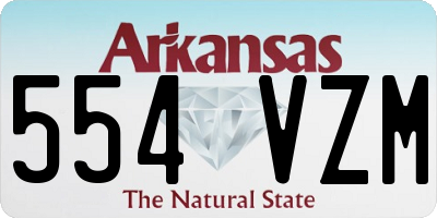 AR license plate 554VZM