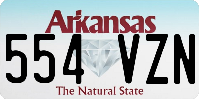 AR license plate 554VZN