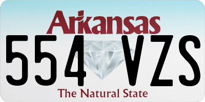AR license plate 554VZS