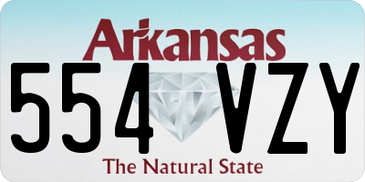 AR license plate 554VZY