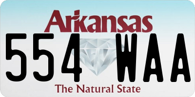 AR license plate 554WAA