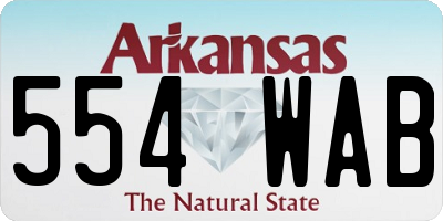 AR license plate 554WAB