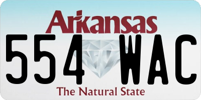 AR license plate 554WAC