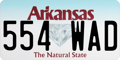 AR license plate 554WAD