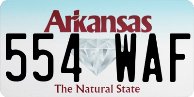 AR license plate 554WAF