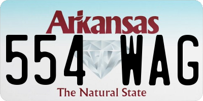 AR license plate 554WAG
