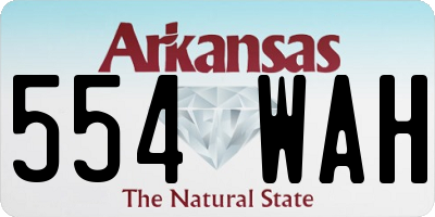 AR license plate 554WAH