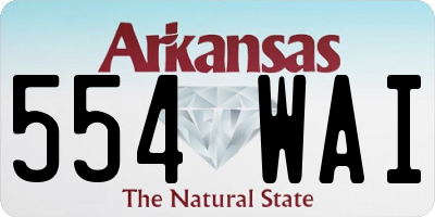 AR license plate 554WAI