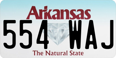 AR license plate 554WAJ