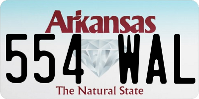 AR license plate 554WAL