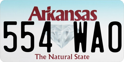 AR license plate 554WAO